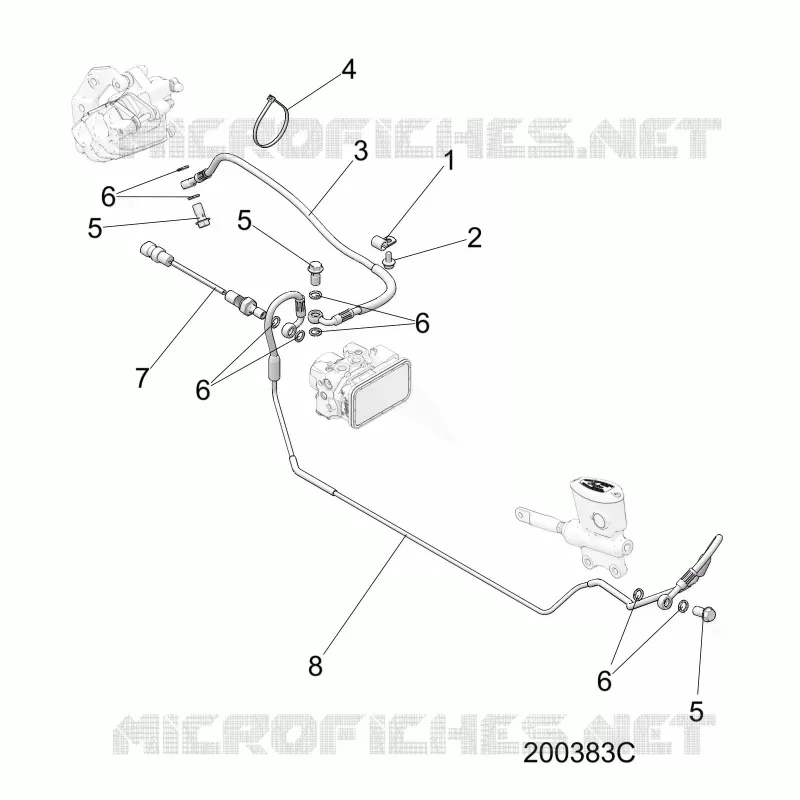 BRAKES, BRAKE LINE, REAR, ABS