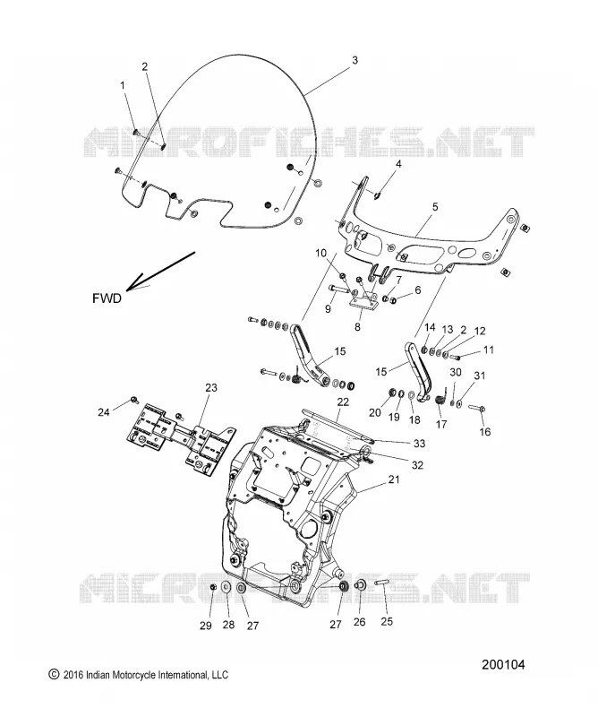 FAIRING ASM, WINDSHIELD MOUNT