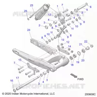 REAR SUSPENSION ASM., SWING ARM AND SHOCK