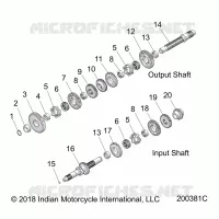 DRIVE TRAIN, INPUT/OUTPUT SHAFT ASM.