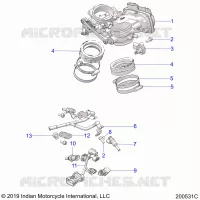 ENGINE, THROTTLE BODY AND FUEL RAIL