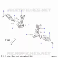 CHASSIS, DRIVER FOOTPEGS