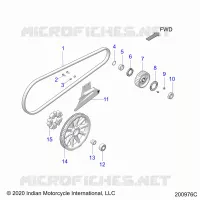 DRIVE TRAIN, DRIVE SPROCKET, BELT AND GUARD