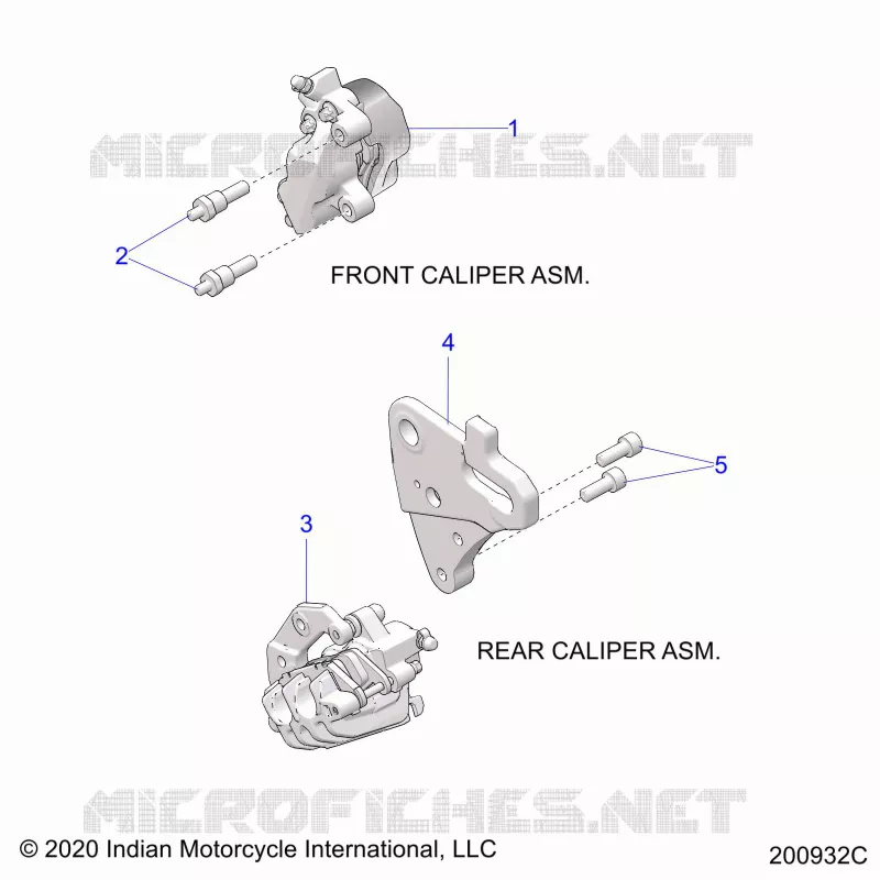 BRAKES, FRONT BRAKE CALIPERS AND REAR