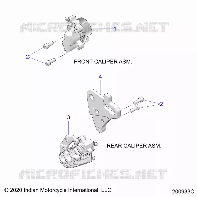 BRAKES, FRONT BRAKE CALIPERS AND REAR