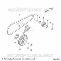 DRIVE TRAIN, DRIVE SPROCKET, BELT AND GUARD