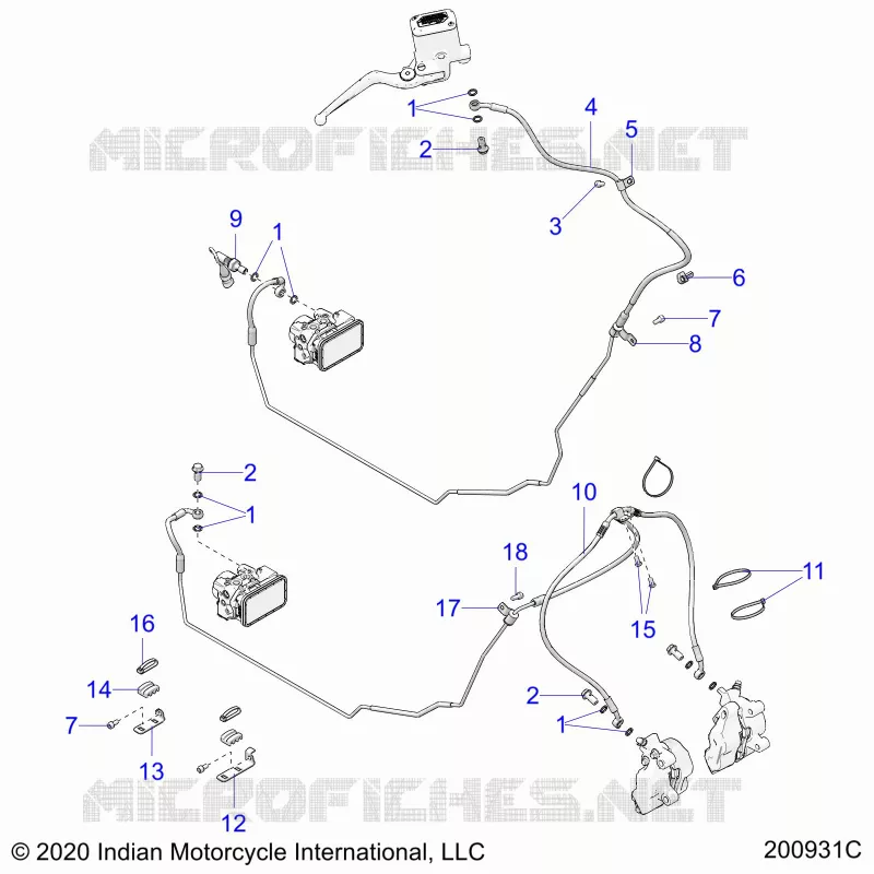 BRAKES, BRAKE LINE, FRONT, ABS