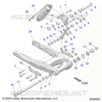 REAR SUSPENSION ASM., SWING ARM AND SHOCK