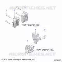 BRAKES, FRONT BRAKE CALIPERS AND REAR