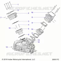 ENGINE, CYLINDER AND CYLINDER HEAD MNTG.