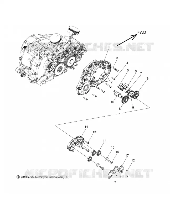 ENGINE, CAM SHAFTS AND GEARS