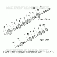 DRIVE TRAIN, INPUT/OUTPUT SHAFT ASM.