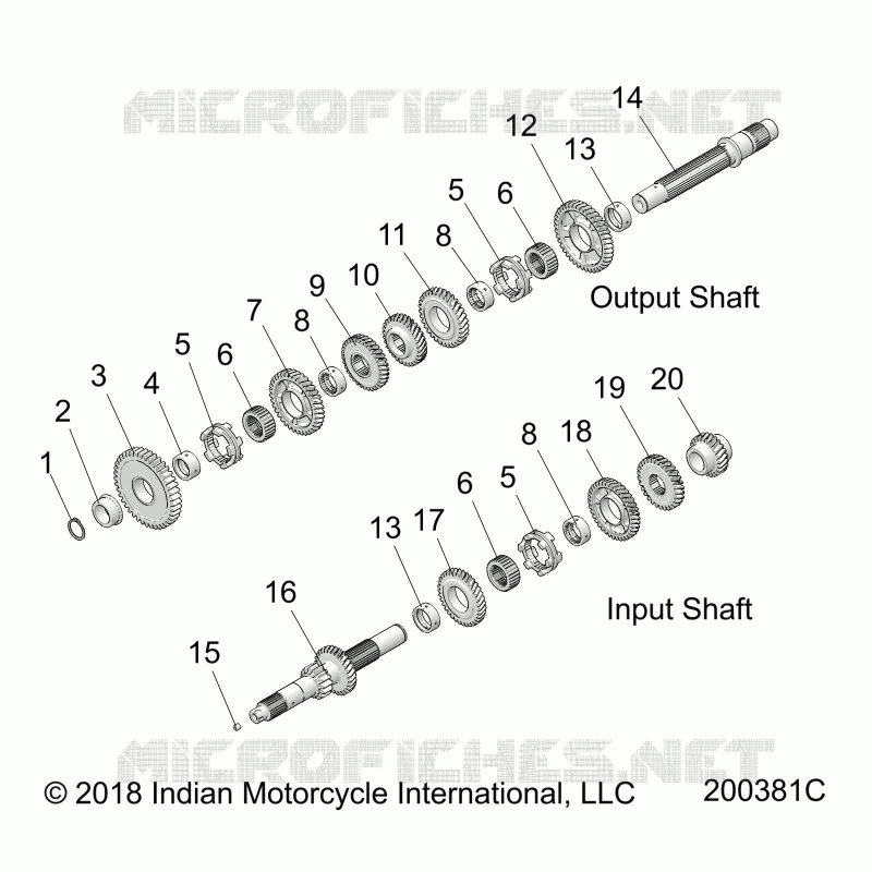 DRIVE TRAIN, INPUT/OUTPUT SHAFT ASM.