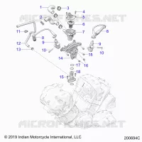 ENGINE, IGNITION, THERMOSTAT HOUSING ASM.