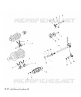 DRIVE TRAIN, SHIFT FORKS, RATCHET AND DRUM