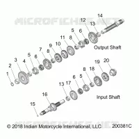 DRIVE TRAIN, INPUT/OUTPUT SHAFT ASM.