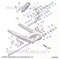 REAR SUSPENSION ASM., SWING ARM AND SHOCK