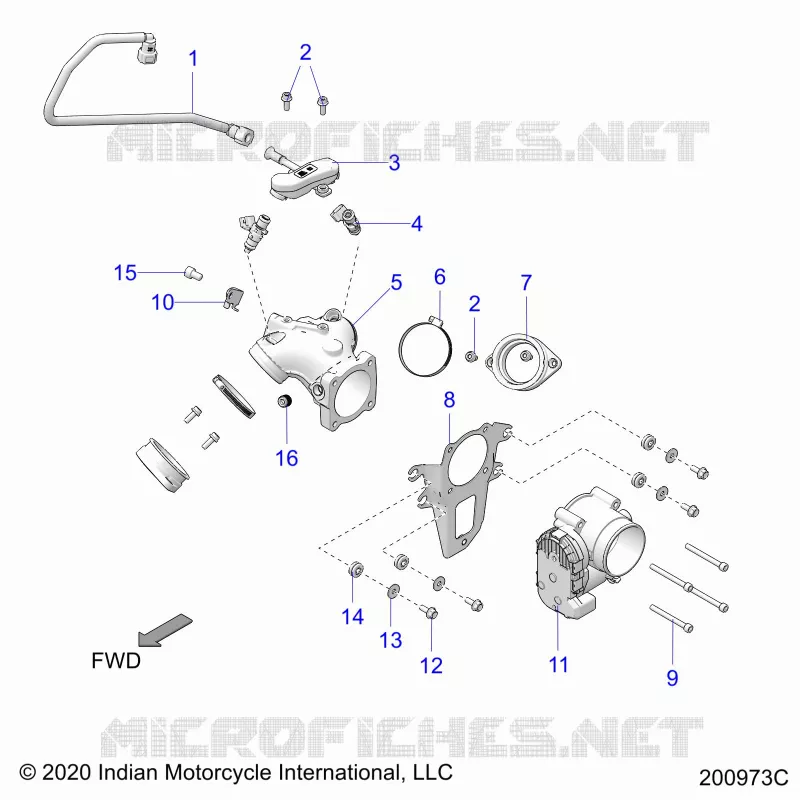 FUEL SYSTEM, FUEL CLAM SHELL/THROTTLE BODY