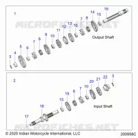 DRIVE TRAIN, INPUT/OUTPUT SHAFT ASM.