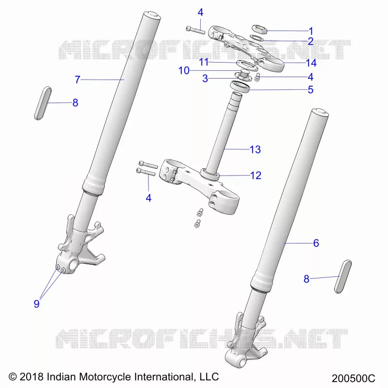 STEERING, FRONT FORKS