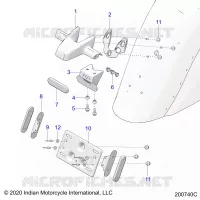 LICENSE PLATE BRACKET/REAR LIGHT HOUSING