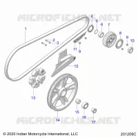DRIVE TRAIN, DRIVE SPROCKET, BELT AND GUARD