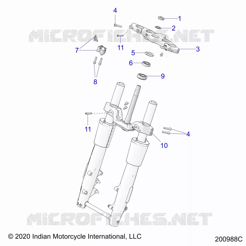UPPER AND LOWER STEERING CLAMPS