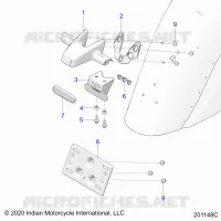 LICENSE PLATE BRACKET/REAR LIGHT HOUSING