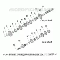 DRIVE TRAIN, INPUT/OUTPUT SHAFT ASM.