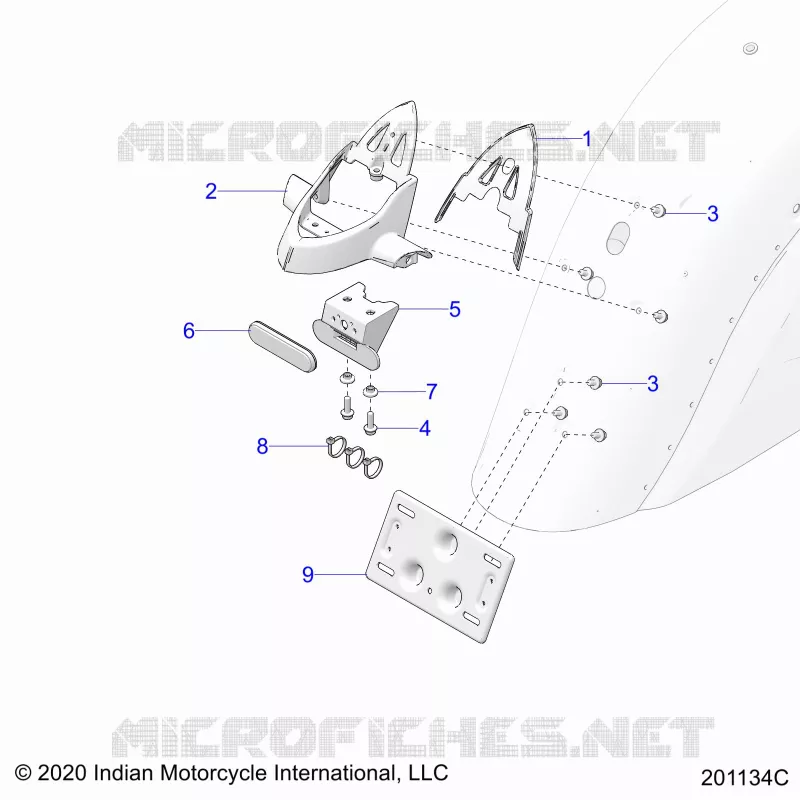 BODY, LICENSE PLATE BRKT/REAR LIGHT HOUSING MOUNT