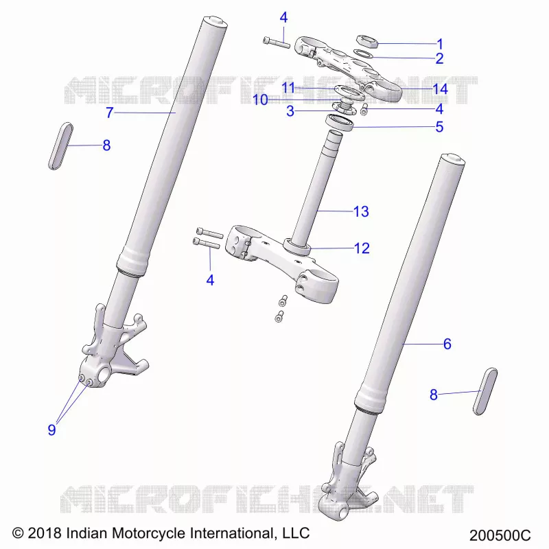 STEERING, FRONT FORKS