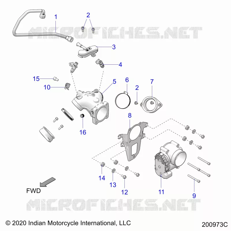 FUEL SYSTEM, FUEL CLAM SHELL/THROTTLE BODY
