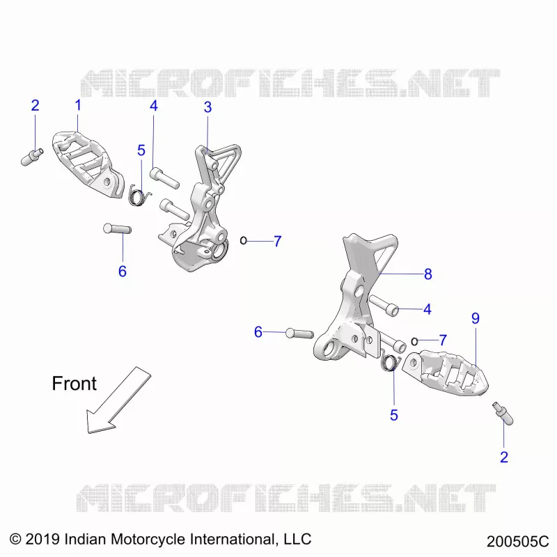 CHASSIS, DRIVER FOOTPEGS (FTR CHAMPIONSHIP EDITION)