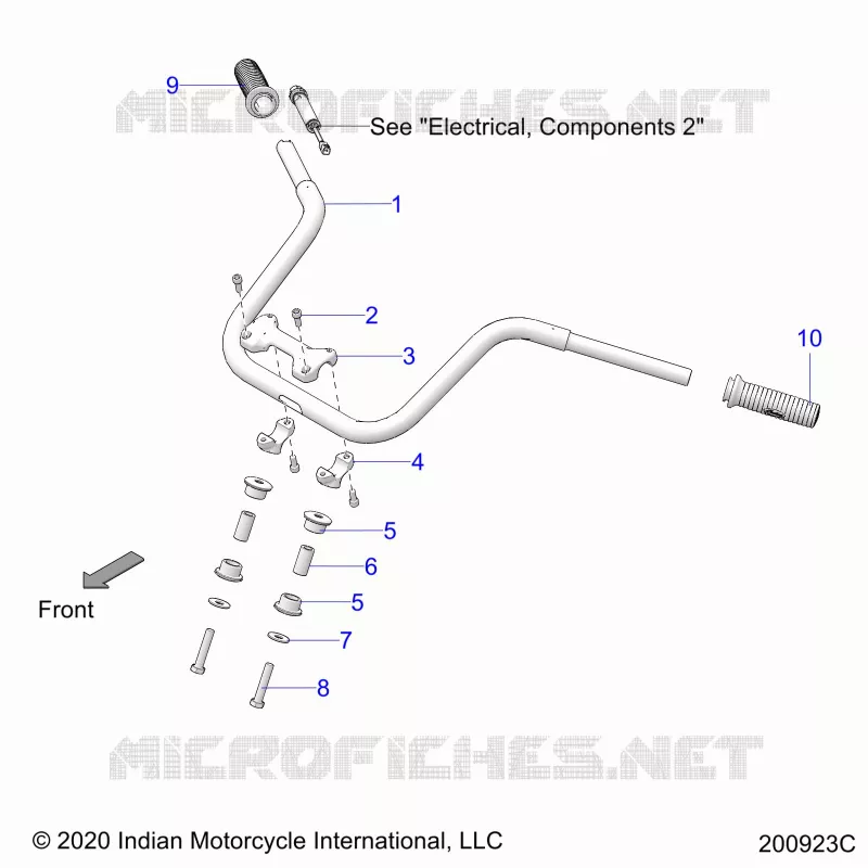 STEERING, HANDLEBAR MOUNTING AND GRIPS