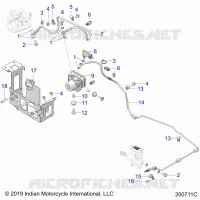 BRAKES, BRAKE LINE, REAR, AND ABS MODULE ASM.