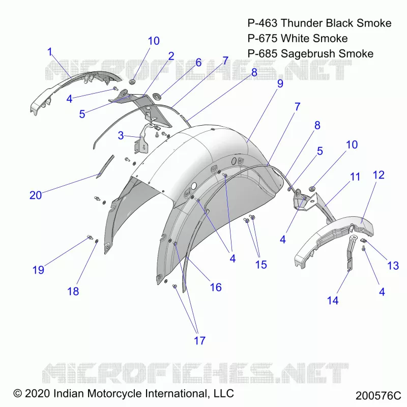 BODYWORK - REAR FENDER