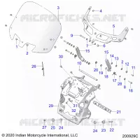 FAIRING ASM, WINDSHIELD MOUNT