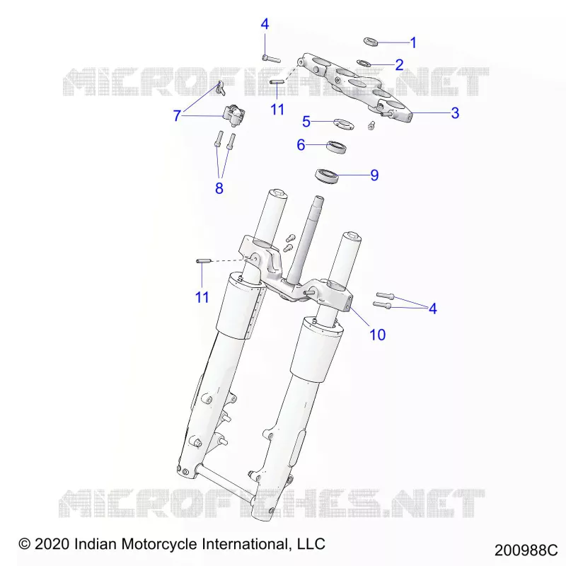 UPPER AND LOWER STEERING CLAMPS