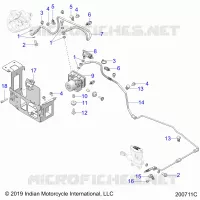 BRAKES, BRAKE LINE, REAR, AND ABS MODULE ASM.