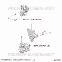 BRAKES, FRONT BRAKE CALIPERS AND REAR