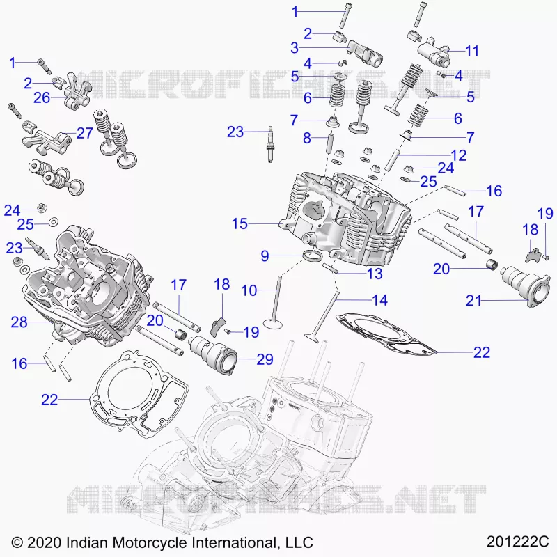 ENGINE, CYLINDER HEAD, CAMSHAFT AND VALVE ASM.