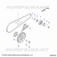 DRIVE TRAIN, DRIVE SPROCKET, BELT AND GUARD