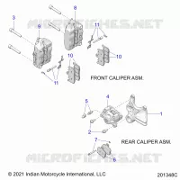 BRAKES, FRONT BRAKE CALIPERS AND REAR