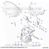 FAIRING ASM, WINDSHIELD MOUNT