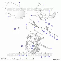 FAIRING ASM, WINDSHIELD MOUNT