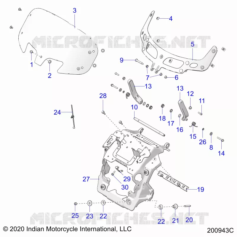 FAIRING ASM, WINDSHIELD MOUNT