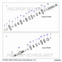 DRIVE TRAIN, INPUT/OUTPUT SHAFT ASM.