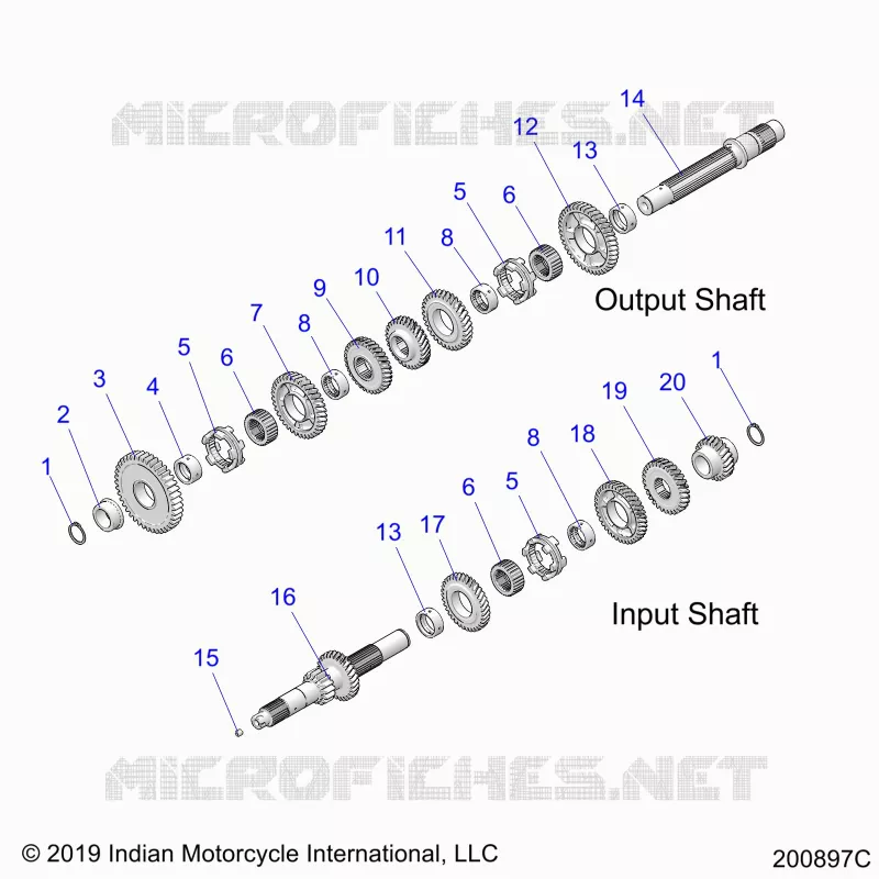 DRIVE TRAIN, INPUT/OUTPUT SHAFT ASM.