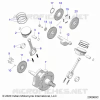 ENGINE, PISTON AND CRANKSHAFT