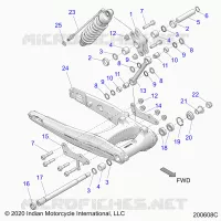 REAR SUSPENSION ASM., SWING ARM AND SHOCK